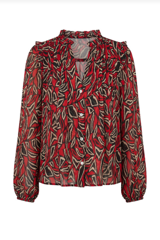 Long Slv Woven Blouse
