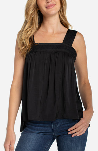 Slvlss Woven Top W/ Pintuck Straps