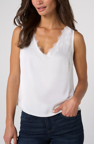 V-neck Woven Tank