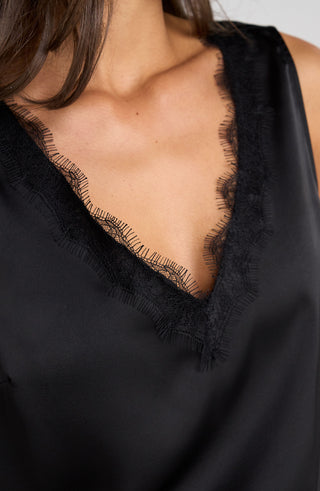 V-neck Woven Tank