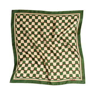 Checkerboard Silk Scarf