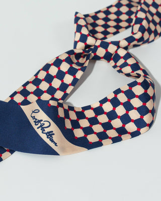 "Checkerboard" Silk Skinny Scarf