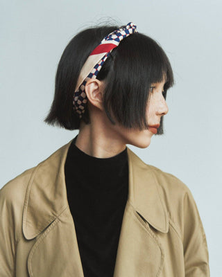 "Checkerboard" Silk Skinny Scarf