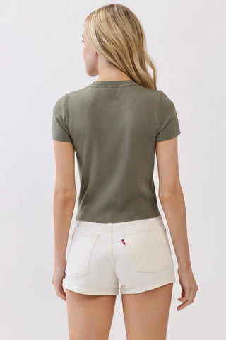 Short Sleeve Knit Top
