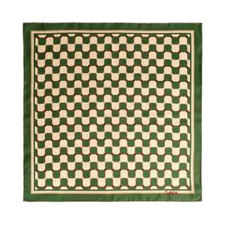 Checkerboard Silk Scarf