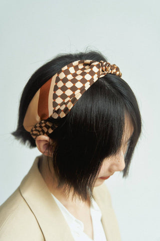 Checkerboard Silk Scarf