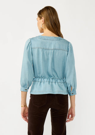 Tencel Drawstring Crop Top