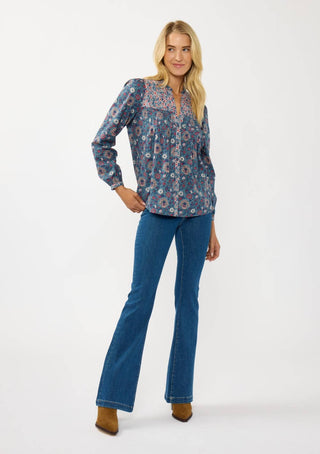 Long Sleeve Floral Blouse