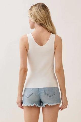 V-Neck Sleeveless Sweater Top