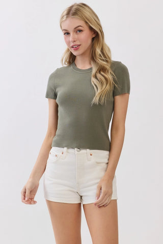 Short Sleeve Knit Top