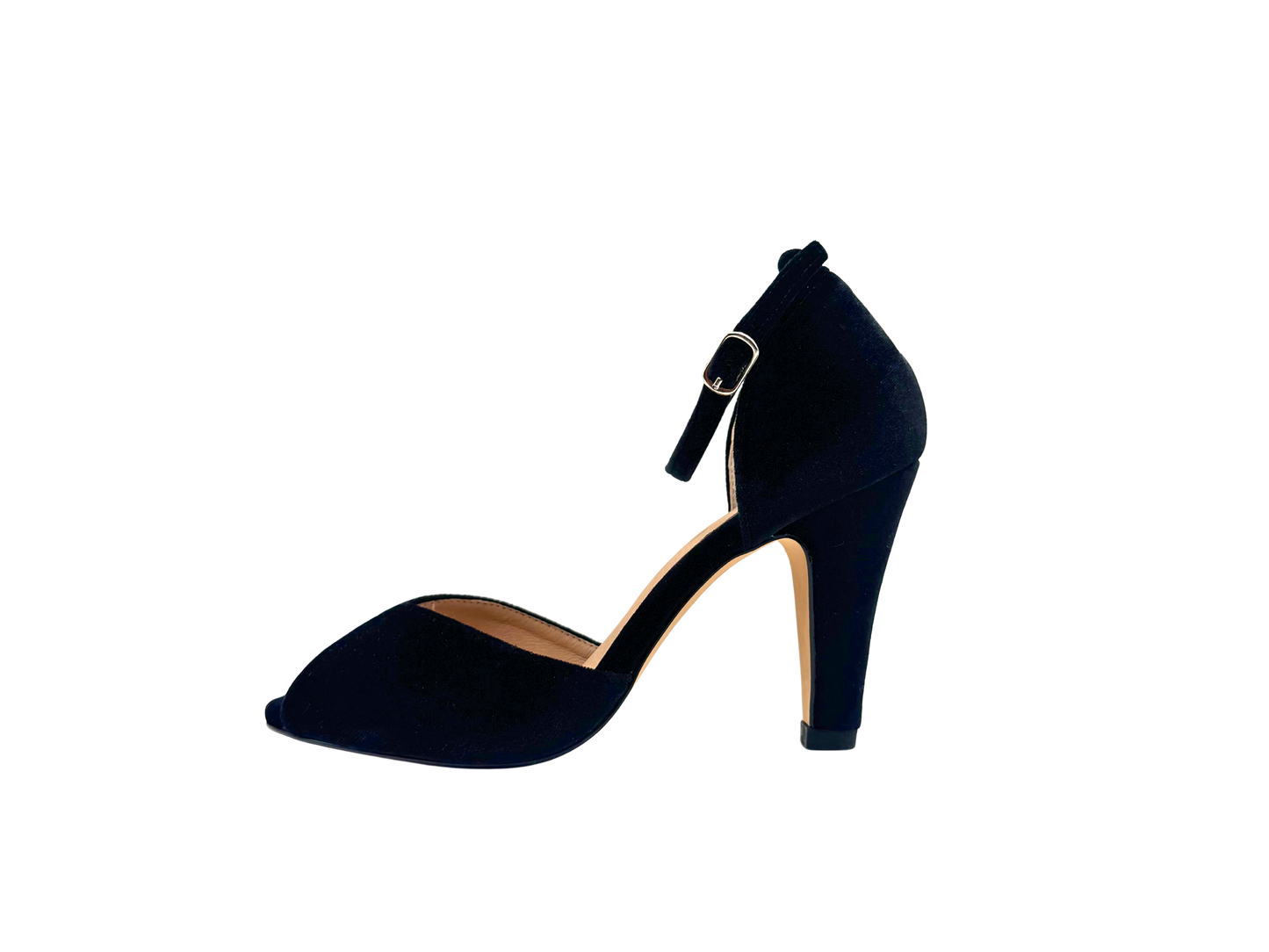 Lola Velvet Peep Toe Heel