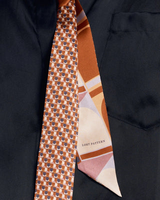 Modular Silk Skinny Scarf