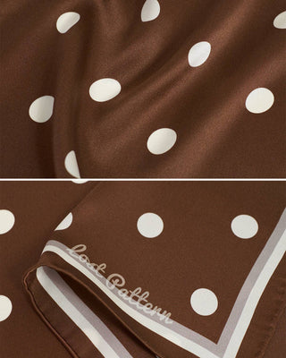 Retro Polka Silk Scarf