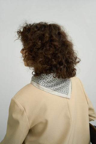Geometric Blooms Silk Scarf