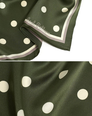Retro Polka Silk Bandana Scarf