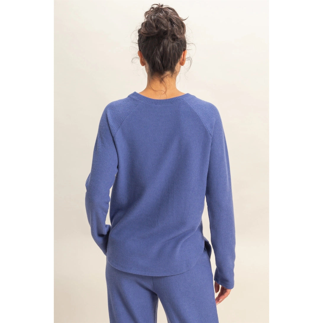 Waffle Long Sleeve Sweater