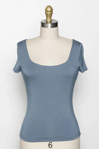 Rayon Square Neck Top