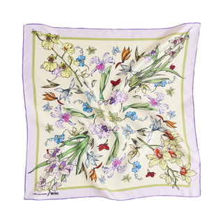 Orchid Symphony Silk Bandana Scarf
