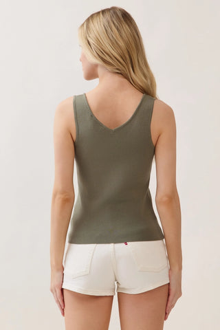 V-Neck Sleeveless Sweater Top