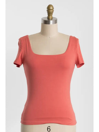 Rayon Square Neck Top