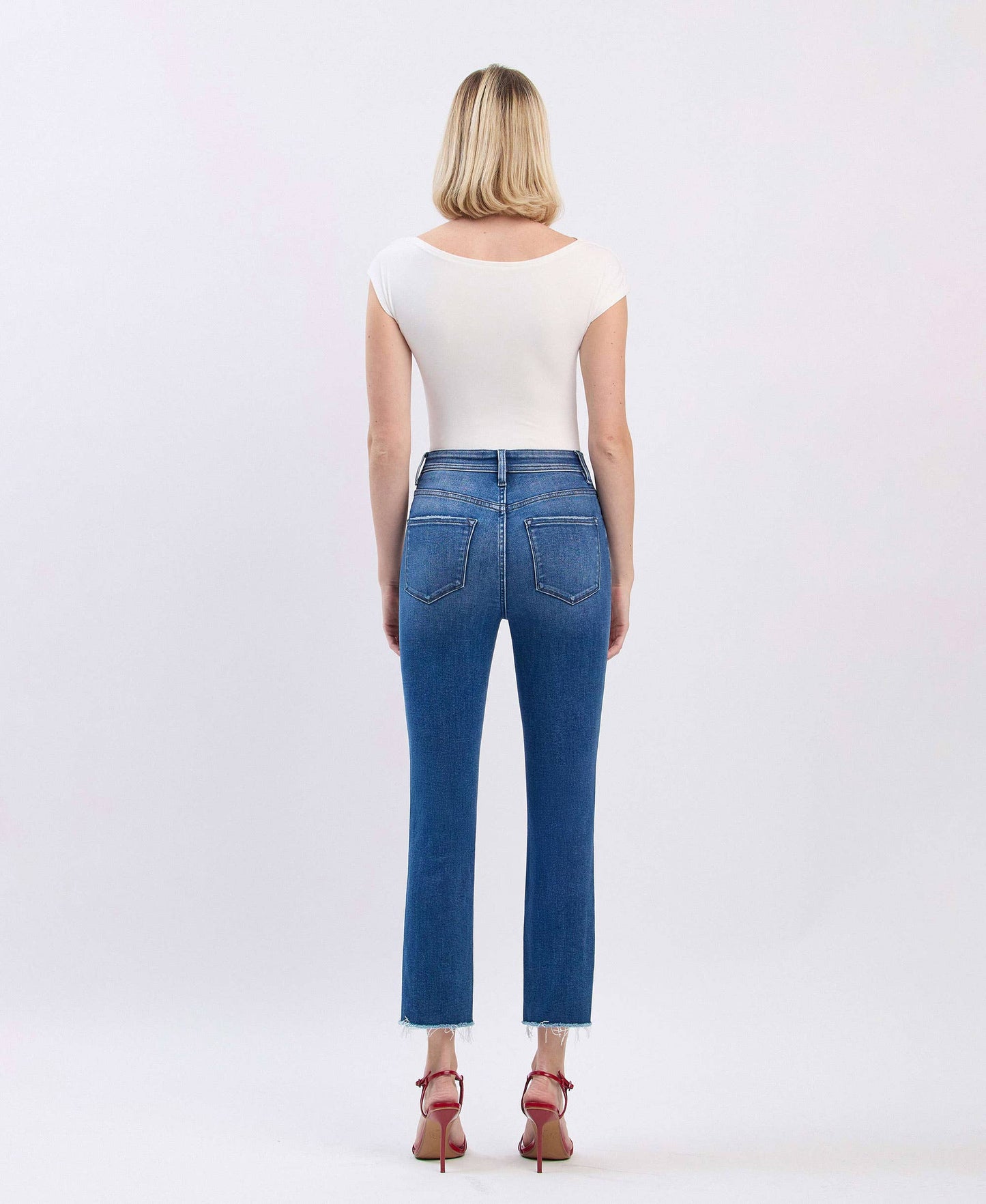 Heather Super High Rise Straight Jeans