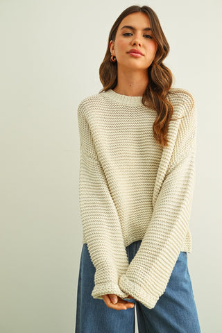 Round Neck Sweater Knitted Top