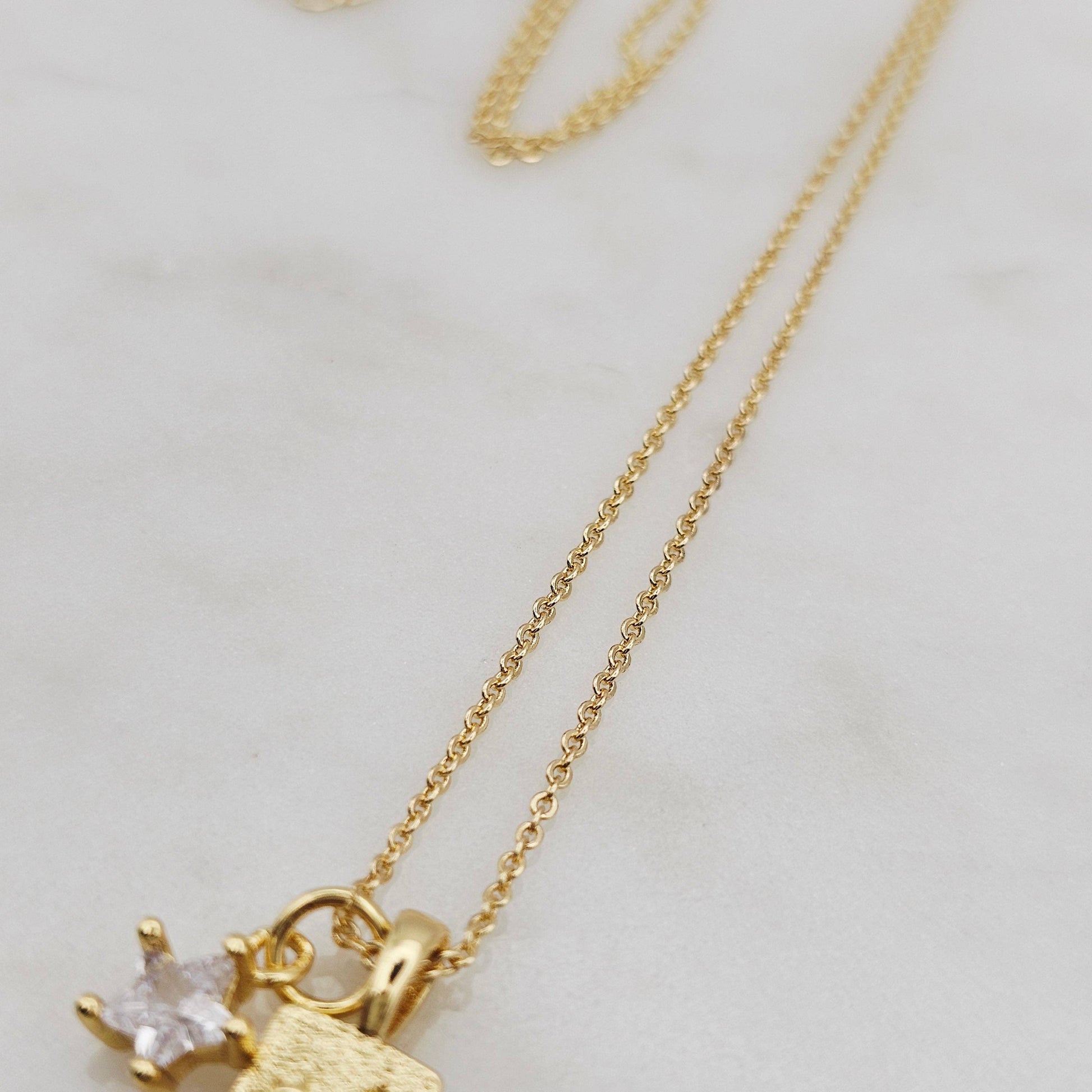 Stars and Moon Bar Necklace