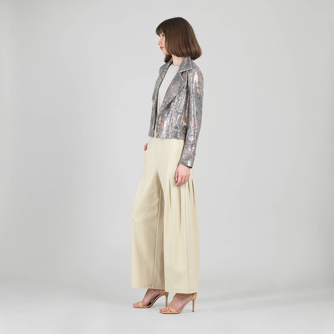 Vero Sequin Knit - Moto Jacket