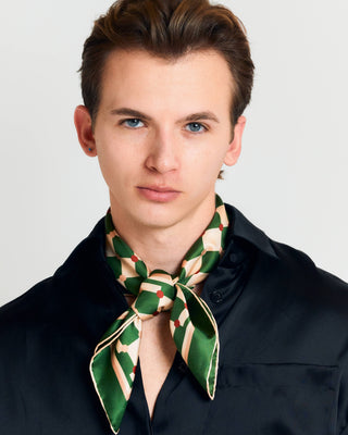 Checkerboard Silk Scarf