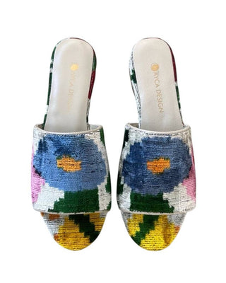 Jessie Ikat Square Sandals