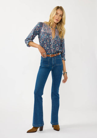 Long Sleeve Floral Blouse