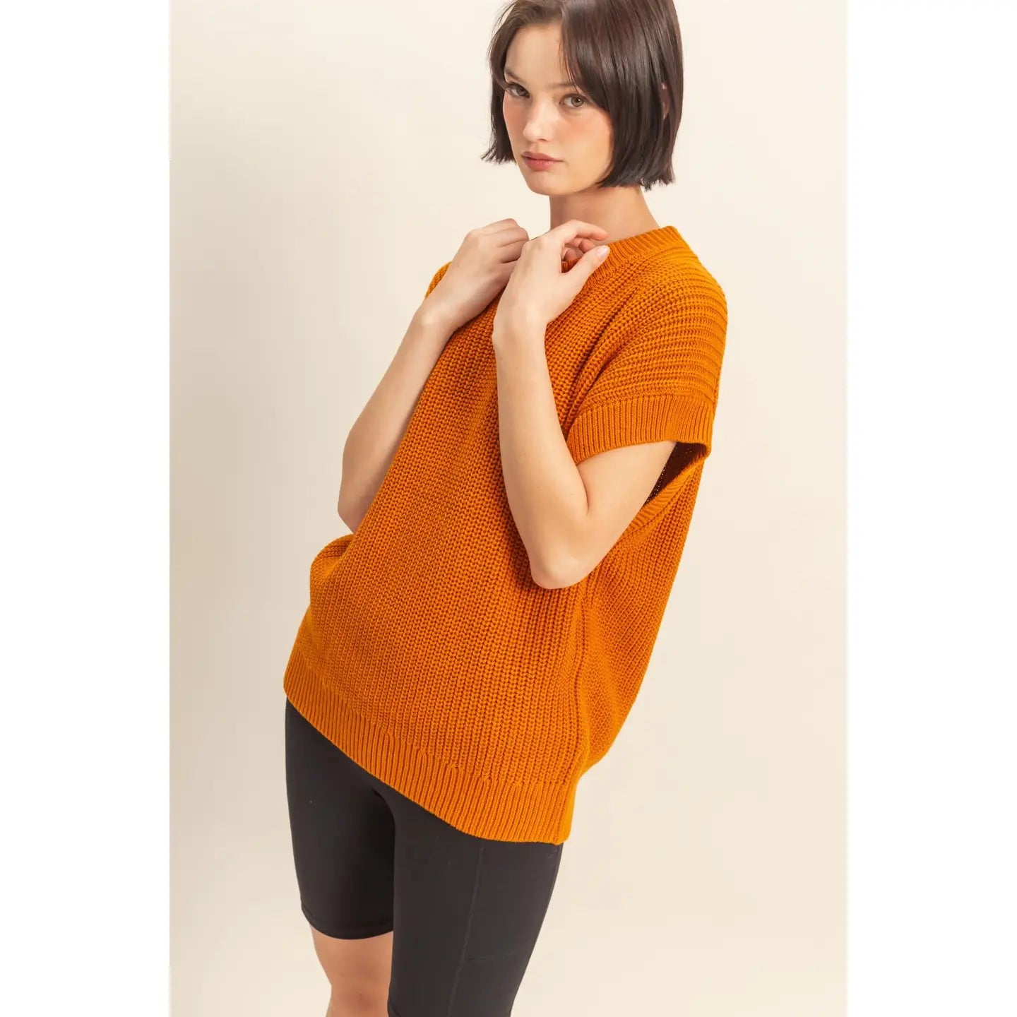 Short Sleeve Oversized Sweater