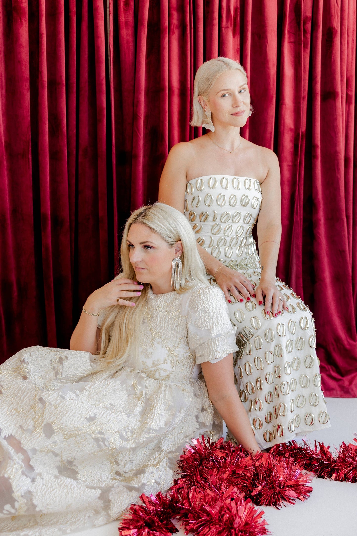 Flora Statement Earrings - Gold Confetti