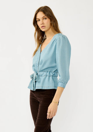 Tencel Drawstring Crop Top