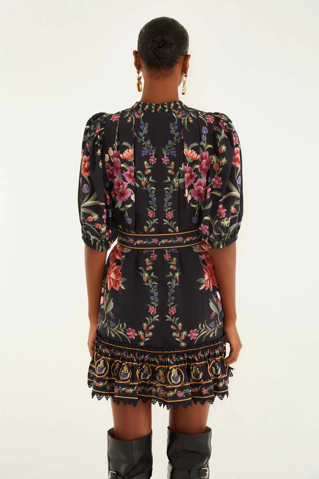 Belle Garden Black Mini Dress