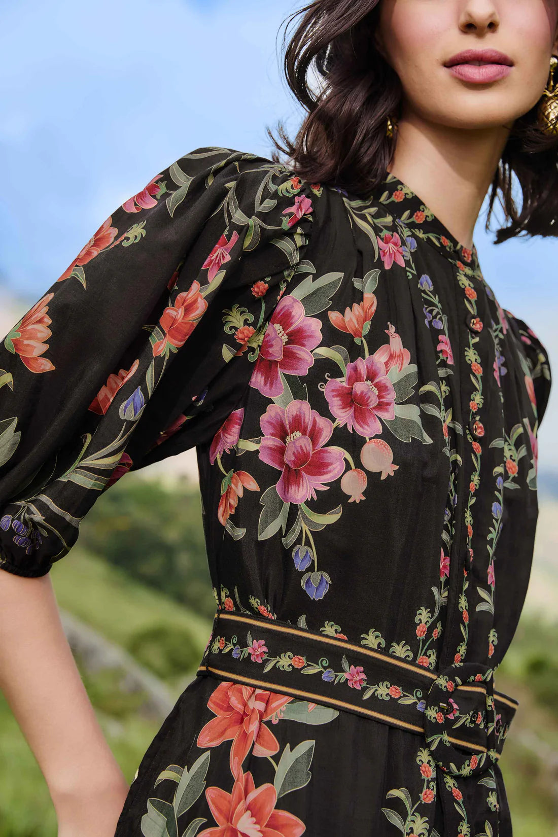 Belle Garden Black Mini Dress