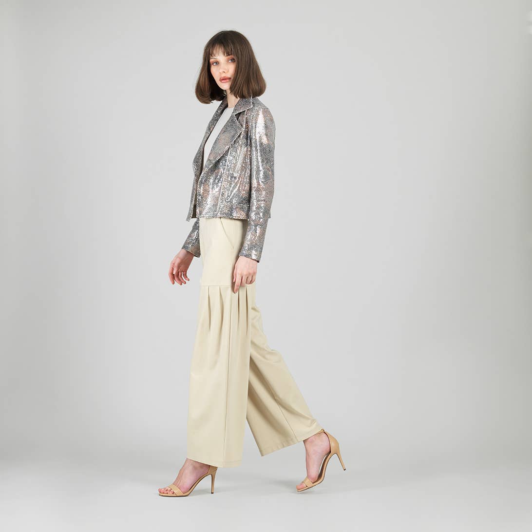 Vero Sequin Knit - Moto Jacket