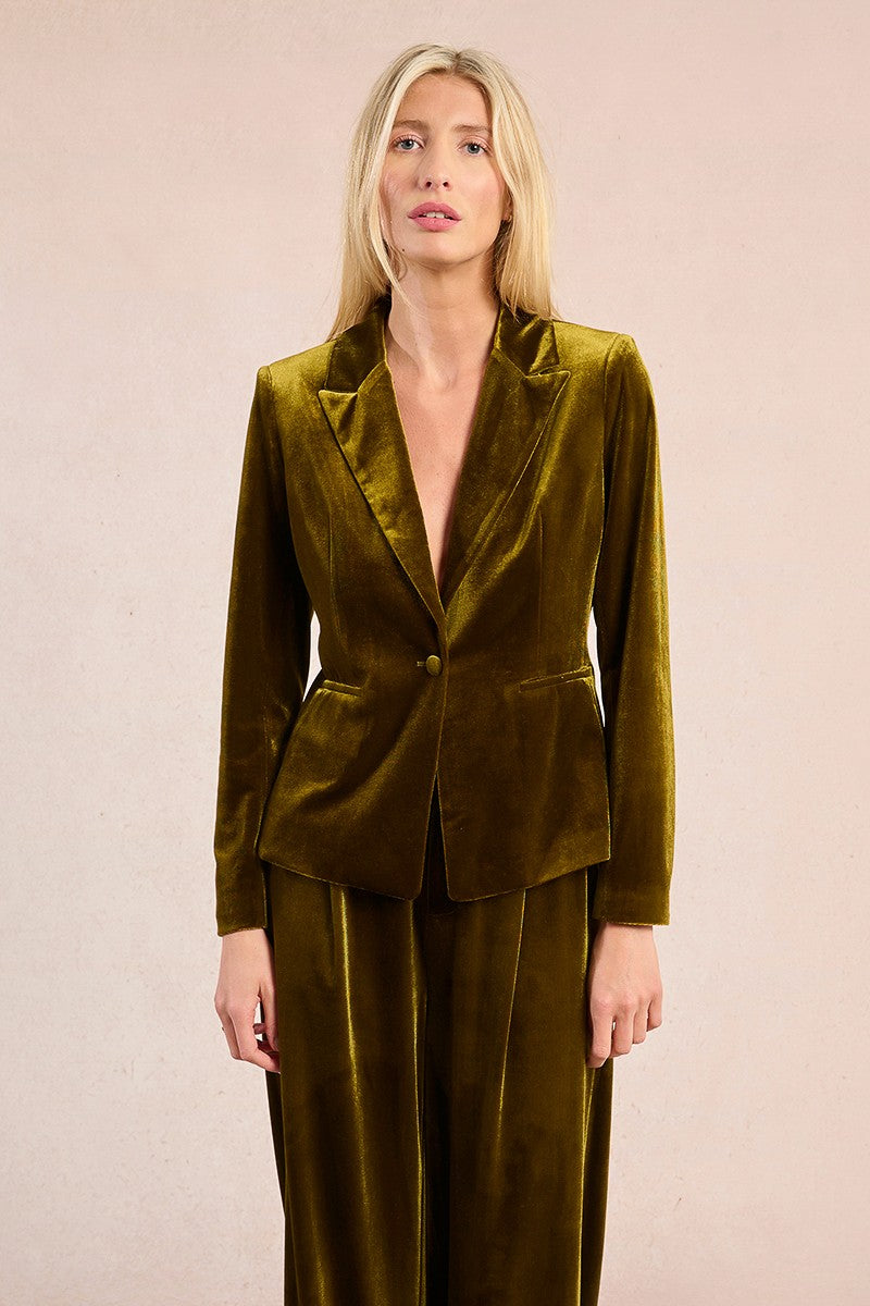 Straight Velvet Blazer