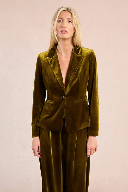 Straight Velvet Blazer