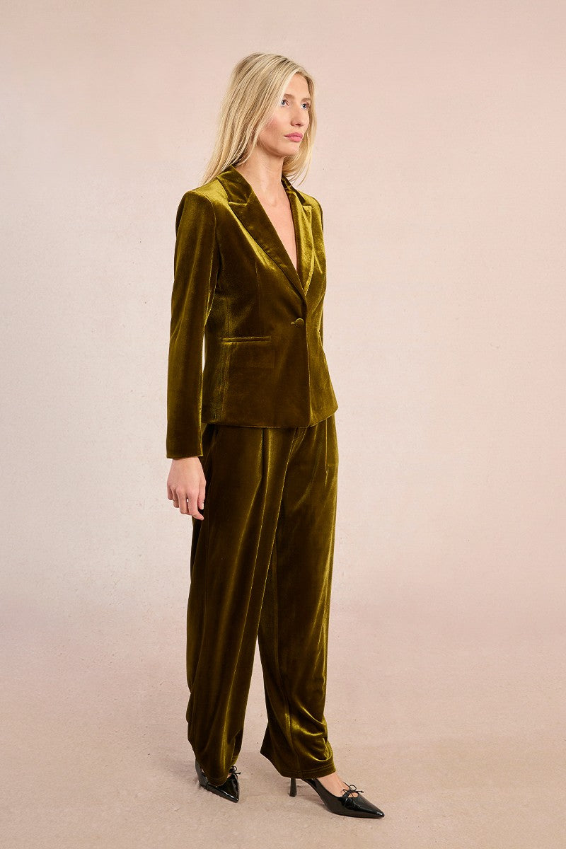 Straight Velvet Blazer