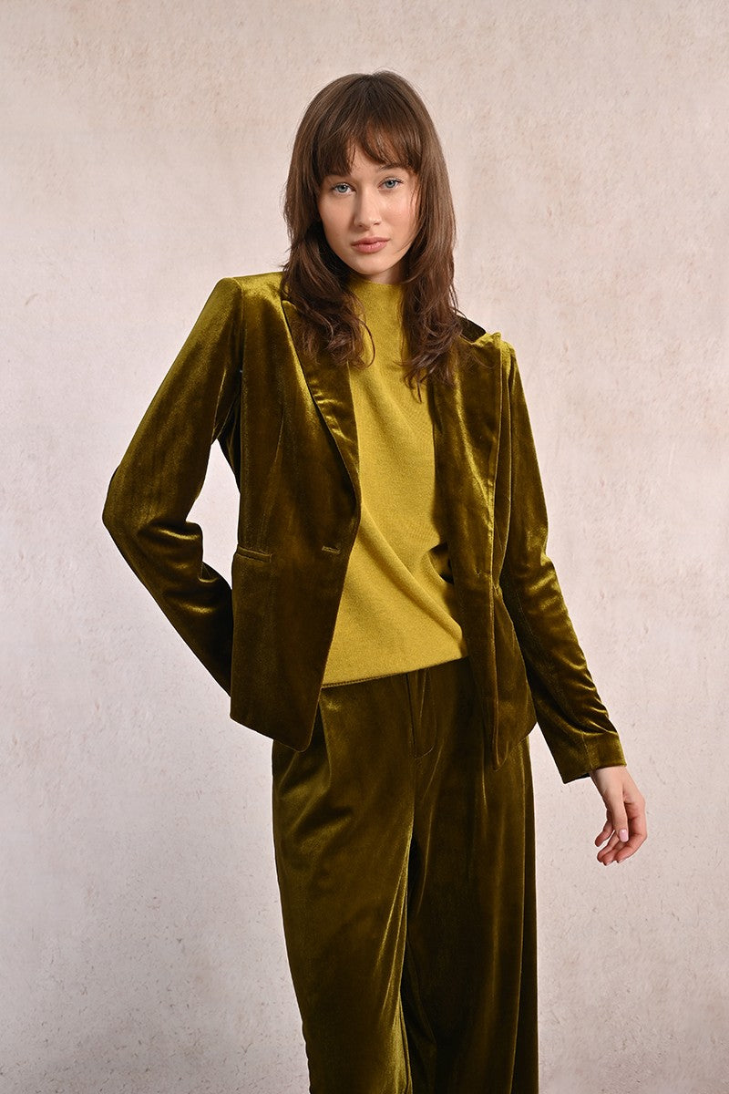 Straight Velvet Blazer