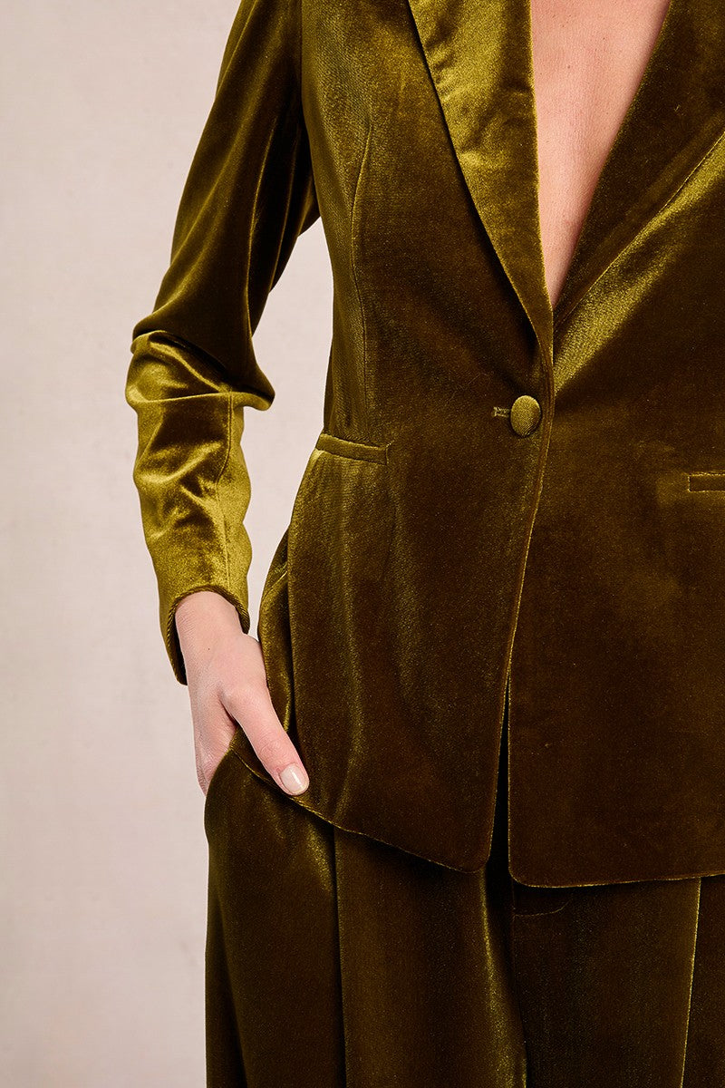 Straight Velvet Blazer