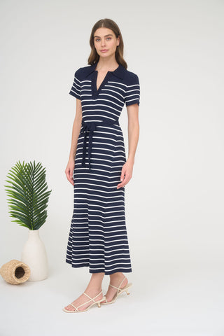 Stripe Ribbed Knit Dress