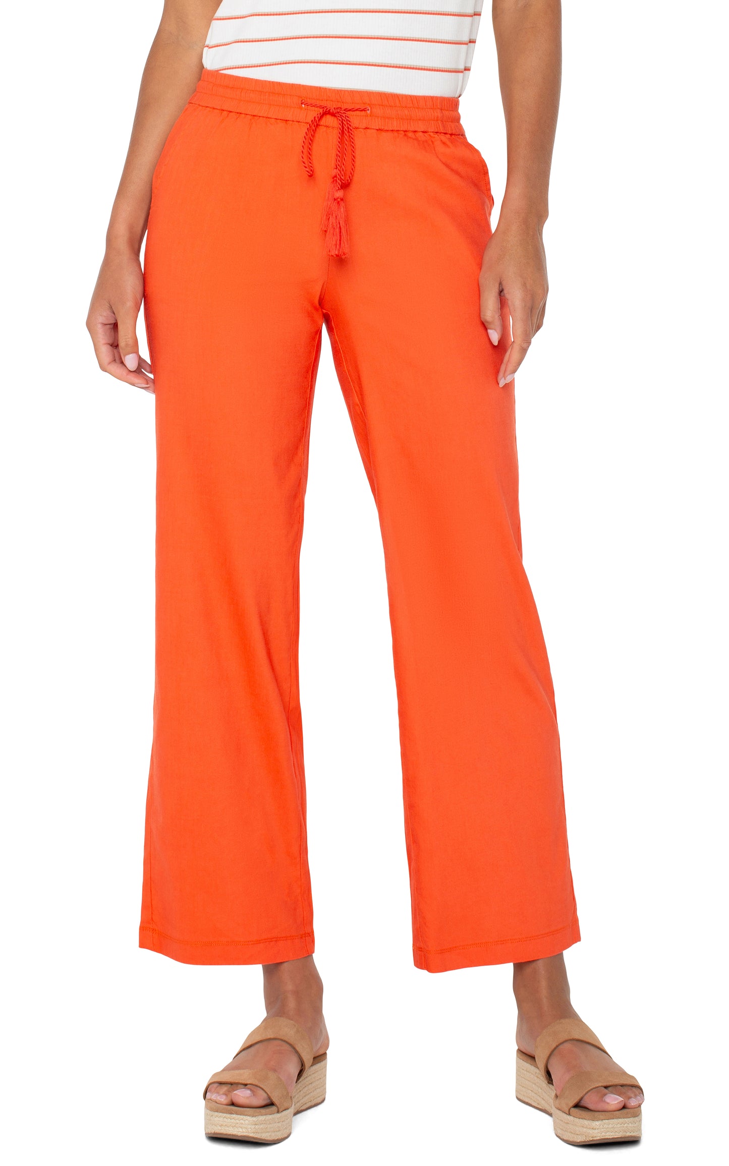 Pull On Drawstring WB Wide Leg