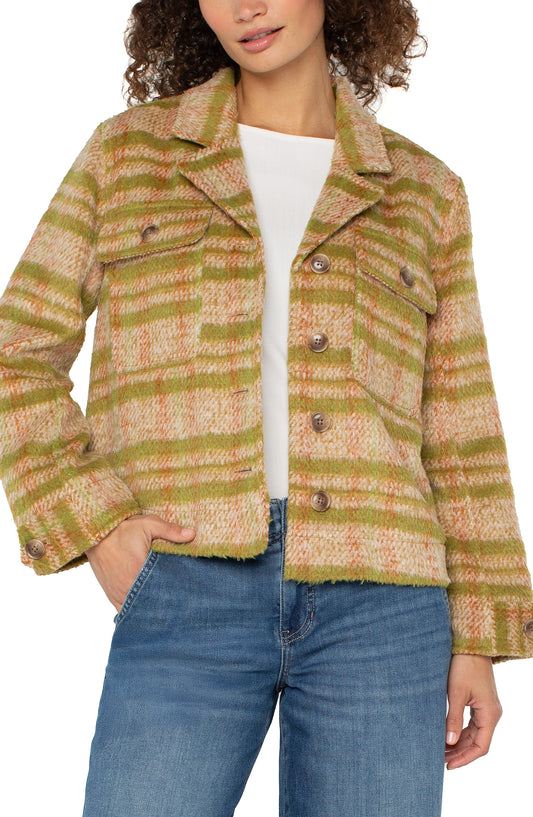 Button Front Boxy Shacket