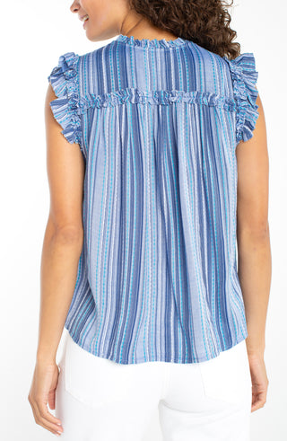 Flutter Slv Ruffled Top