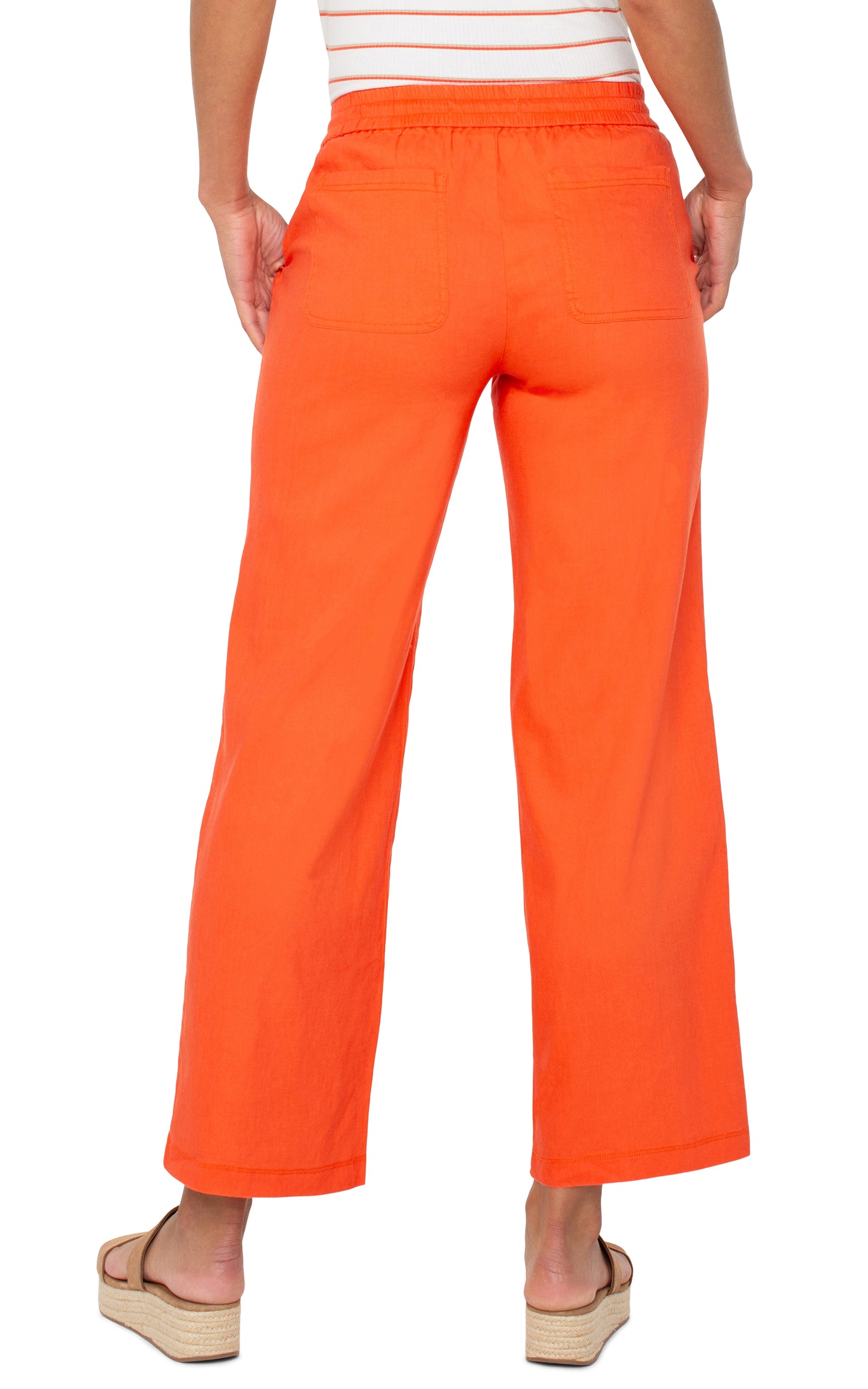 Pull On Drawstring WB Wide Leg